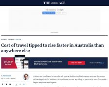 机票与酒店更贵 澳洲旅行费用上涨速度超他国家-澳大利亚国际快递